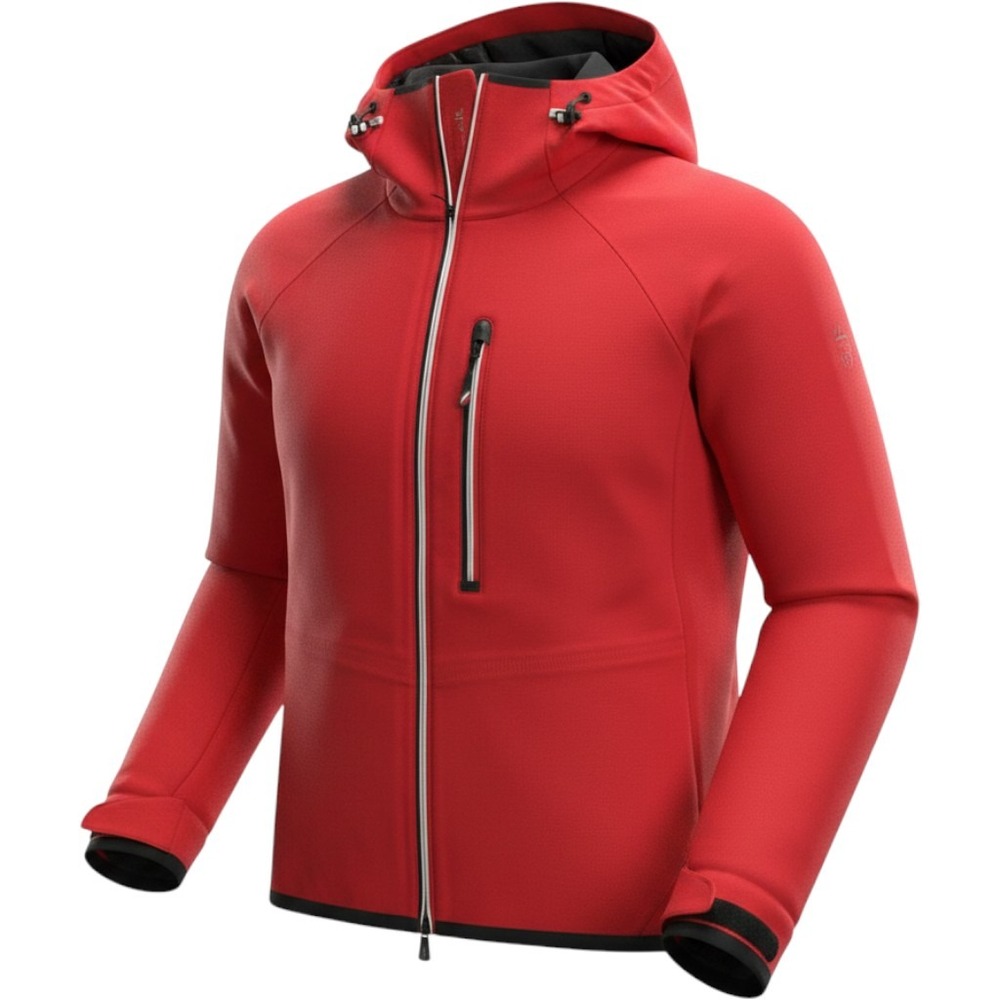 Moncler Grenoble Mens Size XXL Red Maglia Ski Jacket Hooded High Performance